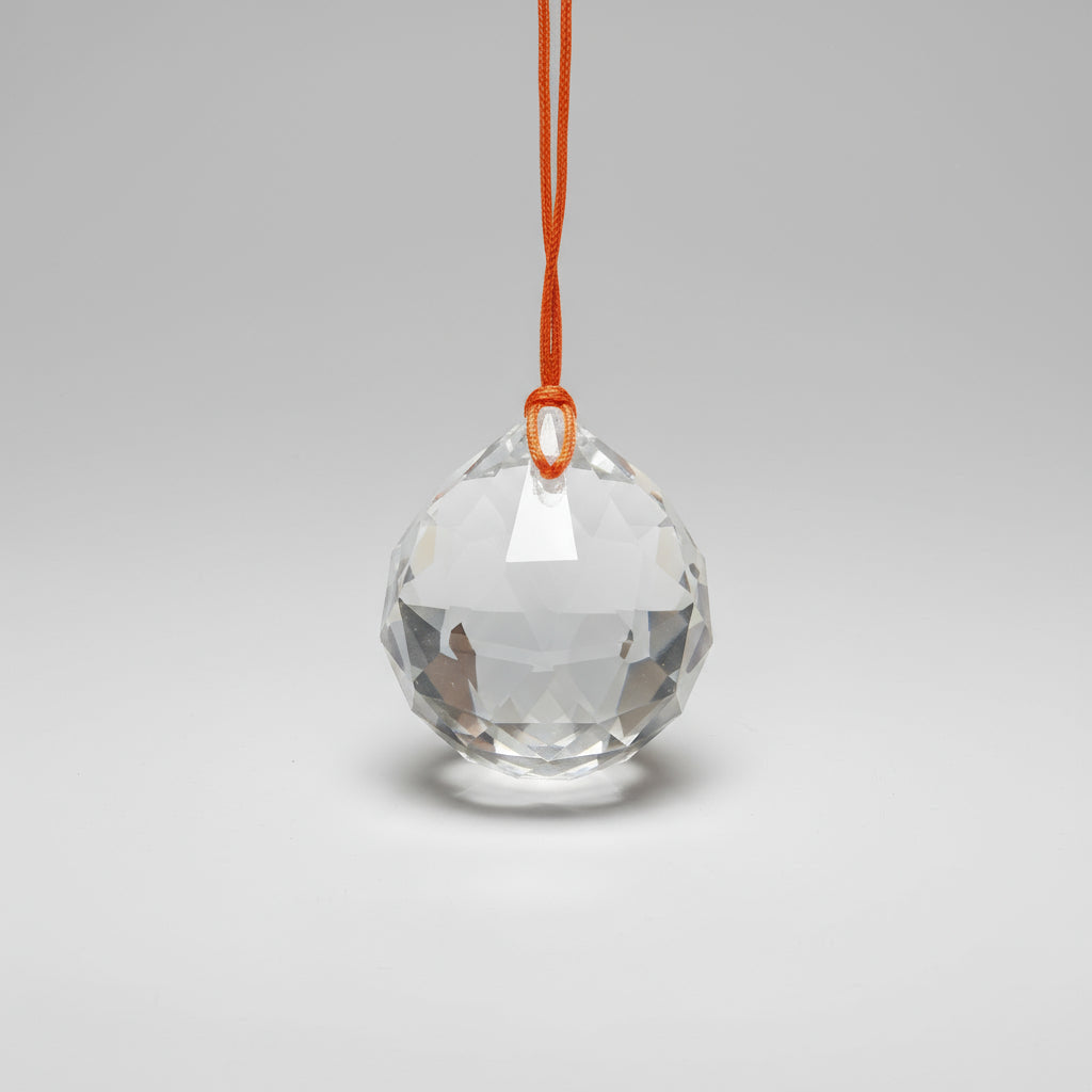 Clear faceted crystal For Hanging
